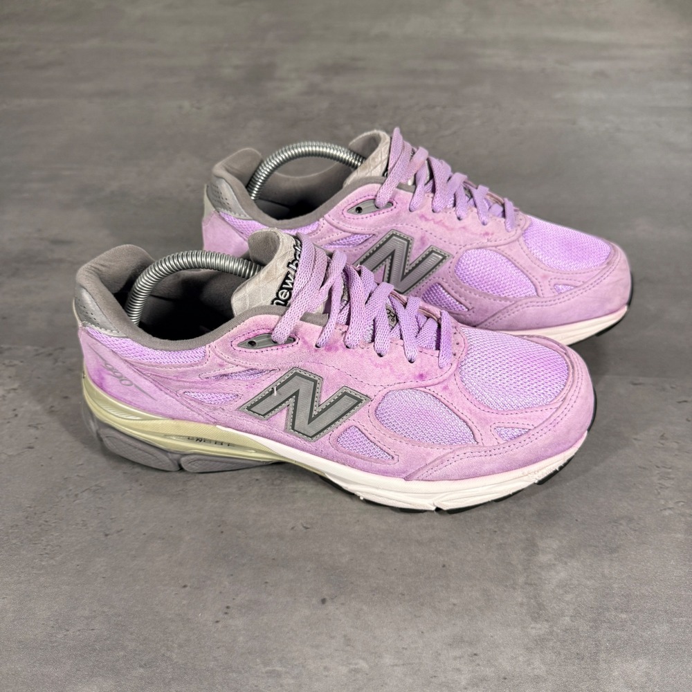 New Balance NB1 990v3 Women 9.5 Purple Made in USA‎ W990V3 Suede Mesh Sneakers